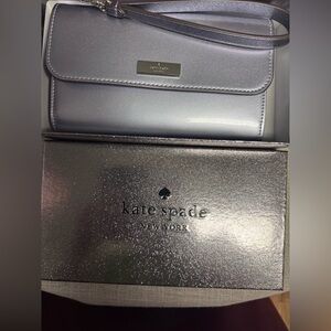 New In Box -Kate Spade Patent, Leather Purple Wristlet.